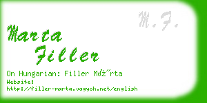 marta filler business card